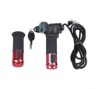 HomeVortex Poignée d'accélérateur de vélo électrique avec affichage LED de la tension de la batterie, guidon d'accélérateur 12 V-72 V pour scooter électrique, matériau ABS avec clés, noir