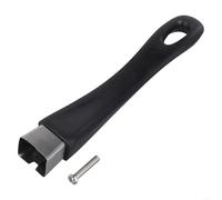 HomeVortex Poignée ergonomique pour casserole de cuisine, remplacement résistant à la chaleur, 175 mm, noir, pour une installation facile avec vis