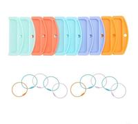 HomeVortex Porte-cartes pour Yoto pour Mini avec 10 boucles pour anneaux, organiseur de rangement portable en ABS pour cartes d'histoire audio, ensemble de transport réutilisable facile pour les