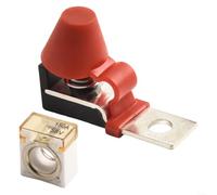 HomeVortex Porte-fusible de batterie 58 V CC 300 A carré étanche ABS Marine RV Véhicule électrique Bornier de protection de circuit avec borne de liaison M8 (150 A)