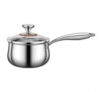 HomeVortex Pot à lait en acier inoxydable 304, triple couche antiadhésive, petite casserole pour nourriture et soupe pour bébé, répartition homogène de la chaleur sur cuisinière à gaz, poignée