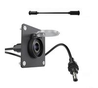 HomeVortex Prise murale étanche pour mini, connecteur femelle en aluminium IP67 DC5521 avec câble d'extension de 20 cm, adaptateur d'alimentation 30 V pour montage sur panneau de bateau de plaisance