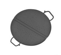 HomeVortex Protection anti-éclaboussures pliable en silicone, résistante à la chaleur jusqu'à 230 °C avec poignée pour poêle à frire, passe au lave-vaisselle, accessoire de cuisine, noir, 30 x 30 x 1