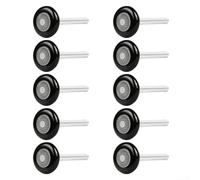 HomeVortex Quiet 6200ZZ Lot de 10 rouleaux de roulement de porte de garage en nylon - Roues lisses pour portes jusqu'à 38 mm d'épaisseur - Pièces de rechange résistantes à la rouille pour auvent