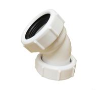 HomeVortex Raccord de tuyau de vidange 40 mm à joint biseauté à 40 degrés pour un flux de drainage fluide pour rénovations et nouvelles installations (1 pièce)