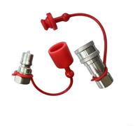 HomeVortex Raccords rapides de la série B, pour machines agricoles avec filetage NPT, connexion à verrouillage à bille et fermeture automatique de soupape, raccords hydrauliques en acier au carbone (E