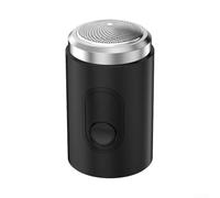 HomeVortex Rasoir électrique pour homme, rechargeable par USB-C pour mini tondeuse à barbe, avec écran LED, portable et lavable, pour voyage, camping, voiture, toilettage, noir (sans affichage de