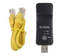 HomeVortex Répéteur sans fil 300 Mbps, extension de signal WiFi alimentée par USB avec mode AP, amplificateur de réseau 2,4 GHz pour Smart TV et appareils RJ45, design compact pour la maison