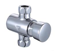 HomeVortex Robinet de douche chromé à fermeture automatique - Contrôle du temps - Économie d'eau - Design non concussif - Pour piscine commerciale, centre de sport, école