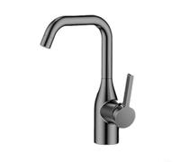 HomeVortex Robinet de lavabo pivotant en acier inoxydable avec mitigeur d'eau chaude et froide, avec aérateur en nid d'abeille, rotation flexible, pour évier de cuisine, salle de bain, lavabo, pour