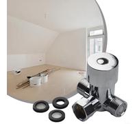 HomeVortex Robinet mélangeur thermostatique G1/2 pour eau chaude et froide, robinet réglable en laiton avec clapets anti-retour intégrés pour systèmes domestiques ou commerciaux (1 pièce)