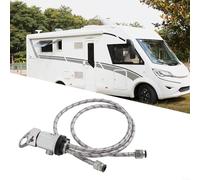 HomeVortex Robinet mitigeur de douche avec queues de 800 mm en acier inoxydable effet chromé à levier unique pour système de pompe sous pression pour camping-car, camping-car, installation compacte