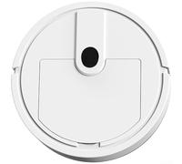 HomeVortex Robot aspirateur 3 en 1 Balai Rechargeable USB Machine de nettoyage automatique pour sols durs Silencieux Faible bruit Compact 18 cm Blanc (L)