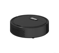 HomeVortex Robot aspirateur 3 en 1 - Robot intelligent de balayage et de nettoyage humide pour sols durs, capteurs anti-chute et collision, pour chargement domestique (noir)