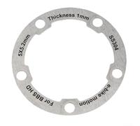HomeVortex Rondelle de plateau en alliage d'aluminium pour vélo électrique, disque d'espacement argenté 58 x 58 x 1 mm, compatible avec moteur central HD