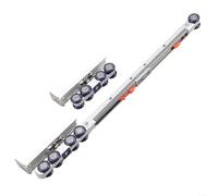 HomeVortex Roue de porte coulissante avec mécanisme tampon - Système de poulie de suspension robuste - Fonctionnement silencieux - Pour maison, jardin, matériel de construction (100 kg)