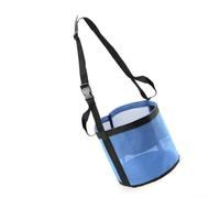 HomeVortex Sac d'alimentation pour chevaux en maille avec sangle réglable pour granulés de foin - Muselière équine bleu 33 x 35,6 cm (taille M : 24,1 x 22,9 cm)