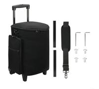 HomeVortex Sac de rangement portable à roulettes avec poignée rétractable en nylon pour système Bose S1 Pro Noir Housse de protection de voyage