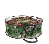 HomeVortex Sac de rangement pour couronne de Noël 73 cm, imperméable et pliable, pour organisateur de bagues, avec poignée, pour décorations de vacances, guirlandes et couronnes de l'Avent, poussière