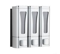 HomeVortex Shampooing ABS pour robuste 3 Compartiments Shampooing ABS(Silver)