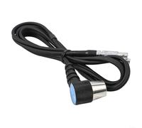 HomeVortex Sonde de jauge d'épaisseur industrielle avec 10 mm de diamètre et 5 MHz de fréquence pour la mesure de l'épaisseur du matériau, design en métal noir et argent, 1 paquet