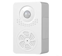 HomeVortex Sonnette de bienvenue avec détecteur de mouvement, lecteur audio vocal enregistrable pour entrée de magasin, alarme de sécurité à détection infrarouge, blanc, 20 voix ou message d'accueil