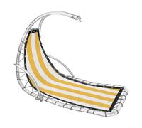 HomeVortex Stripe - Tissu de rechange pour balancelle suspendue en textilène, 64 x 197 x 23 cm, base en tissu Teslin pour meubles de patio et de jardin, noir (rayures jaunes)