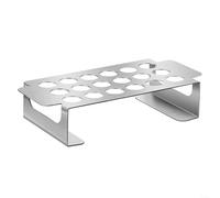 HomeVortex Support de cuisse de poulet pour barbecue, 14 emplacements en acier inoxydable pour baguettes et ailes - Rôtissoire résistante aux hautes températures pour four extérieur grill fête 25 x 12