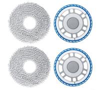 HomeVortex Support de serpillère Ecovacs pour Deebot - Coussinets réutilisables en microfibre pour un nettoyage amélioré, compatible avec les séries Pro et Omni, 2 supports de balai et 2 tampons