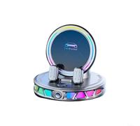 HomeVortex Support de téléphone de voiture sans fil 15 W avec serrage automatique, lumière ambiante RVB, support de charge rapide pour tableau de bord, support de grille d'aération ABS compatible avec