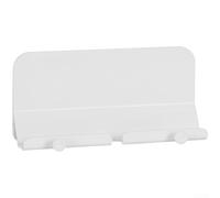 HomeVortex Support de téléphone mural avec crochet de gestion des câbles - Support de charge mains libres pour iPad pour Android - Sans dommages - Cuisine et bureau - Noir - 14 x 3 x 7 cm (blanc)