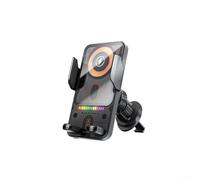 HomeVortex Support de téléphone sans fil 15 W pour chargeur de voiture, support de téléphone à serrage automatique avec déclenchement à un bouton, support de charge rapide pour grille d'aération de
