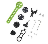 HomeVortex Support d'ordinateur de vélo, pour guidon intégré de vélo de route, rallonge de potence GPS en nylon, compatible avec Garmin, Bryton pour œil de chat, support central de lumière (vert)