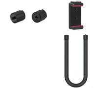 HomeVortex Support flexible en silicone et alliage d'aluminium avec vis standard 6,35 mm pour caméra d'action compatible avec Insta360 enveloppement réglable pour vlogging de voyage (C)