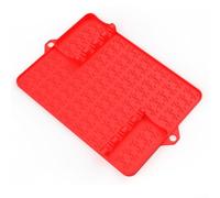 HomeVortex Tapis de spatule en silicone, 40,6 x 29,9 cm, résistant à la chaleur, avec crochets, protecteur de comptoir antidérapant, pour ranger les ustensiles, passe au lave-vaisselle, côté grill