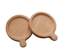 HomeVortex Tapis de tasse en bois de hêtre résistant à la chaleur avec poignée pour thé, café, gadget de cuisine lisse et antidérapant pour la maison et le bureau, 12 x 10 x 2 cm (hêtre)