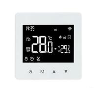 HomeVortex Thermostat intelligent pour application Tuya, contrôleur de température WiFi alimenté par batterie pour chaudière à gaz, programmable hebdomadaire 5 + 2 jours, compatible avec commande