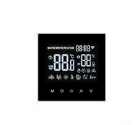 HomeVortex Thermostat programmable, avec contrôle par application, pour chauffage de l'eau, écran LCD, plage de 5 à 90 °C, horaire hebdomadaire, économie d'énergie, noir (thermostat 16 A)