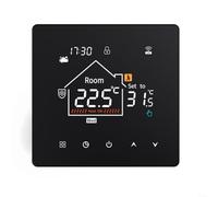 HomeVortex Thermostat WiFi programmable à vie, 5 + 2/6 + 1/7 jours, écran tactile, avec luminosité réglable, correction de la température, compatible avec boîte de 86 mm, (chauffage électrique)