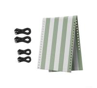 HomeVortex Tissu de rechange pour chaise de jardin 160 x 52 cm très résistant pour maille textilène pour chaises longues anti-gravité avec cordons de réparation et matériel (rayures vert gazon)