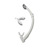 HomeVortex Tuba 2 en 1 pliable en silicone avec valve supérieure sèche et boîte de rangement, pour une respiration facile, pour la natation et la plongée de loisir, noir (blanc)