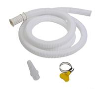 HomeVortex Tuyau de vidange flexible en TPE pour climatiseurs, déshumidificateurs et machines à laver, tube de sortie d'eau avec pince et connecteur (1,5 m)