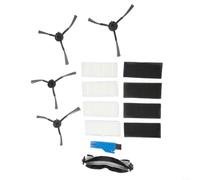HomeVortex Vactidy Kit de remplacement pour aspirateur robot Nimble T6 - 4 brosses latérales, 1 brosse rouleau, 4 filtres, 1 brosse de nettoyage pour nettoyage en profondeur des coins et des bords