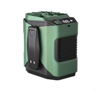 HomeVortex Ventilateur portable à clip de taille avec 100 vitesses, batterie externe 3600 mAh, appareil de refroidissement rechargeable pour activités de plein air, opération mains libres, vert orange