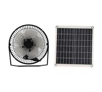 HomeVortex Ventilateur solaire de 10 W, avec double puissance rechargeable par USB, ventilateur de refroidissement portable de 20,3 cm, pour serre, chenil, camping-car, panneau solaire inclus (sans