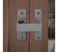 HomeVortex Verrou de porte réglable en acier inoxydable lumineux pour chambres, balcons, armoires et portes coulissantes en alliage de zinc, design visible de nuit (gris)