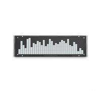 HomeVortex VU mètre stéréo 32 bits Analyseur de spectre musical Kit d'affichage LED avec fonction horloge de température Alimenté par USB 8 niveaux de luminosité Réglage de la luminosité en temps réel