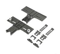 HomeVortex W10350376 Kit de réglage du panier supérieur du lave-vaisselle avec positionneurs et clips d'arrêt pour modèles compatibles, pièces de rechange en polymère pour fixer des problèmes de