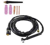 HomeVortex WP-17V Lift pour torche de soudage TIG avec valve à gaz à tête flexible, câble de 4 m, 200 A, corps en laiton, buses en céramique pour Ø2 mm/Ø2,4 mm