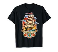 Homeward Bound, Bateau à voile traditionnel Old School Tatouage T-Shirt